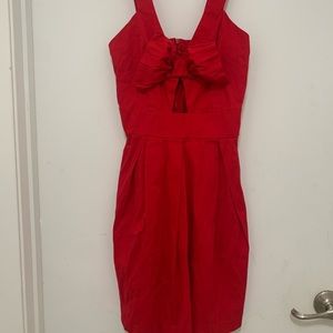 Lulus Red Dress with Front bow